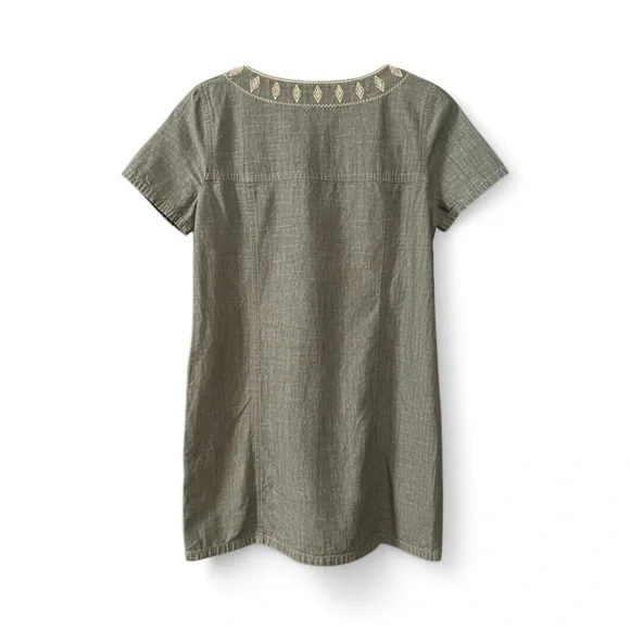 J. Crew Blue Denim Embroidered Dress - Picture 3 of 4